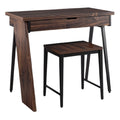 Moderne houten bureau met lade en bijpassende stoel
